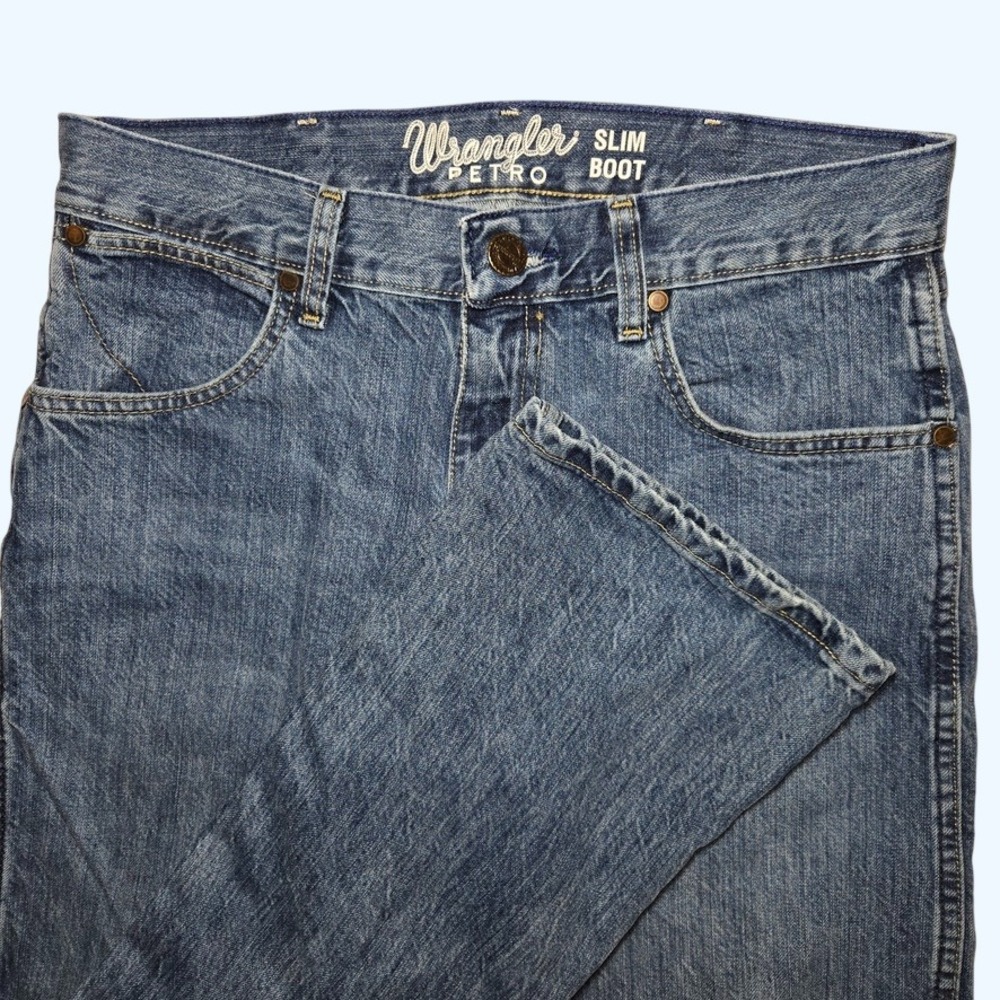 Wrangler Retro Slim Boot Mens Jeans 30x34 (Actual ~31x35) Medium Wash Denim